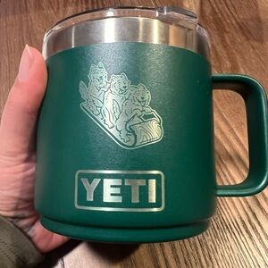 Yeti 14oz ceramic lined mug with custom artwork